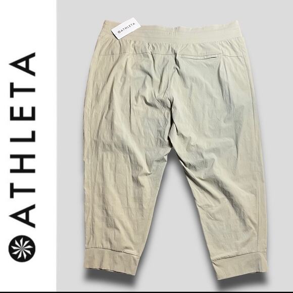 ATHLETA TREKKIE NORTH JOGGER YOGA PILATES ATHLEISURE OATMEAL 3X 24 - Picture 4 of 11